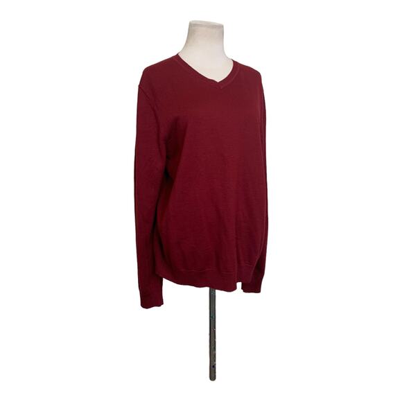 APT red v neck long sleeves sweater size XL - Picture 7 of 13